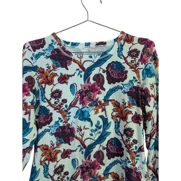 T by Talbots Supersoft Jersey Long Sleeve Shirt Everyday Poetic Floral M Petite - Picture 4 of 8
